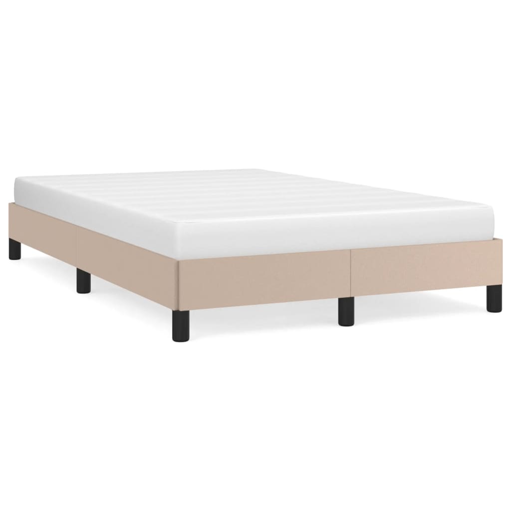 Bed Frame without Mattress Cappuccino 120x190 cm Small Double Faux Leather