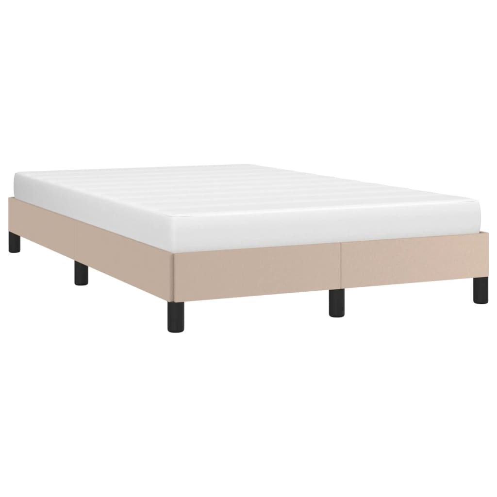 Bed Frame without Mattress Cappuccino 120x190 cm Small Double Faux Leather