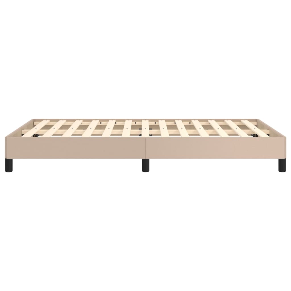 Bed Frame without Mattress Cappuccino 120x190 cm Small Double Faux Leather