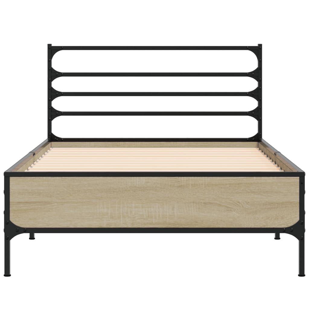 Bed Frame without Mattress Sonoma Oak 90x200 cm