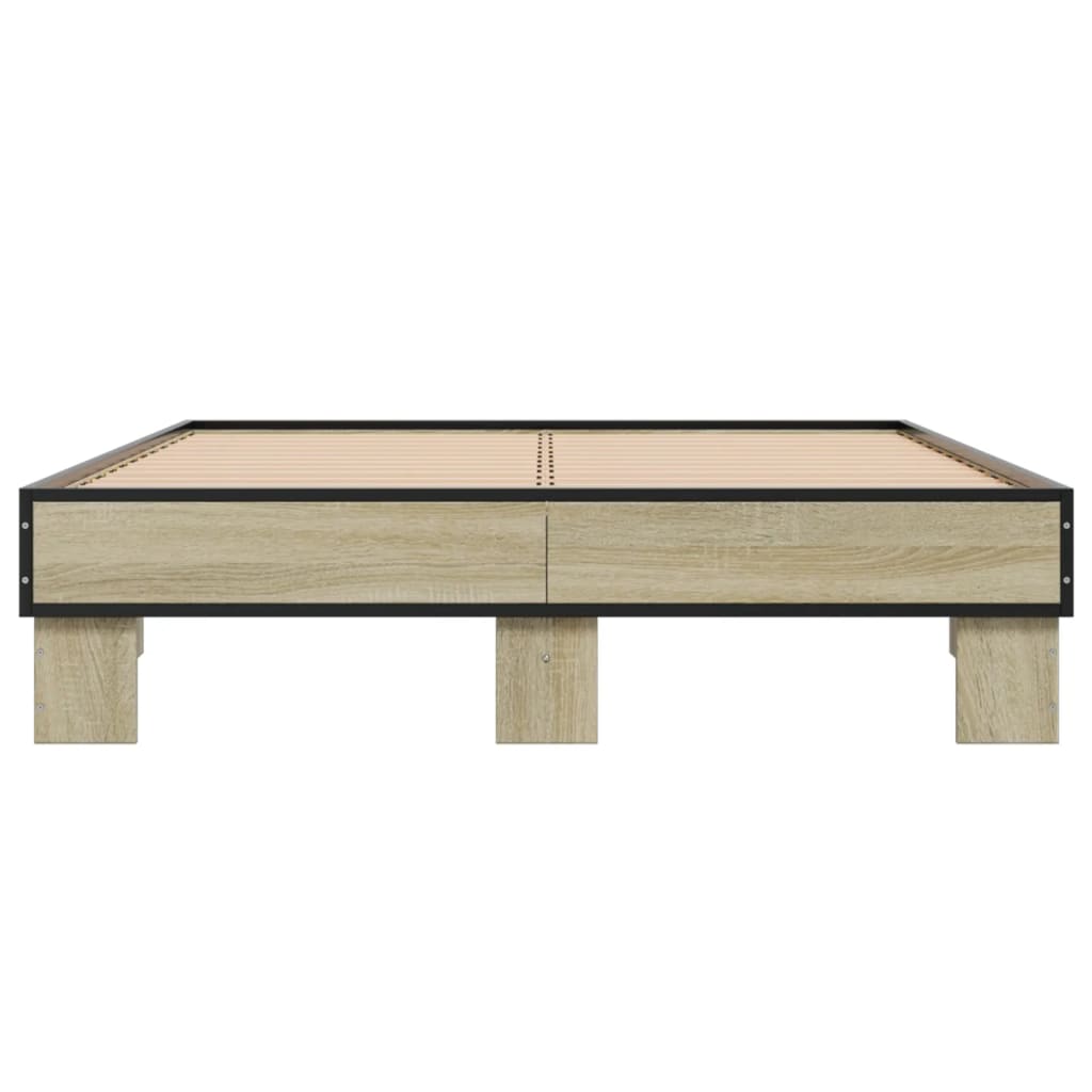Bed Frame without Mattress Sonoma Oak 120x200 cm