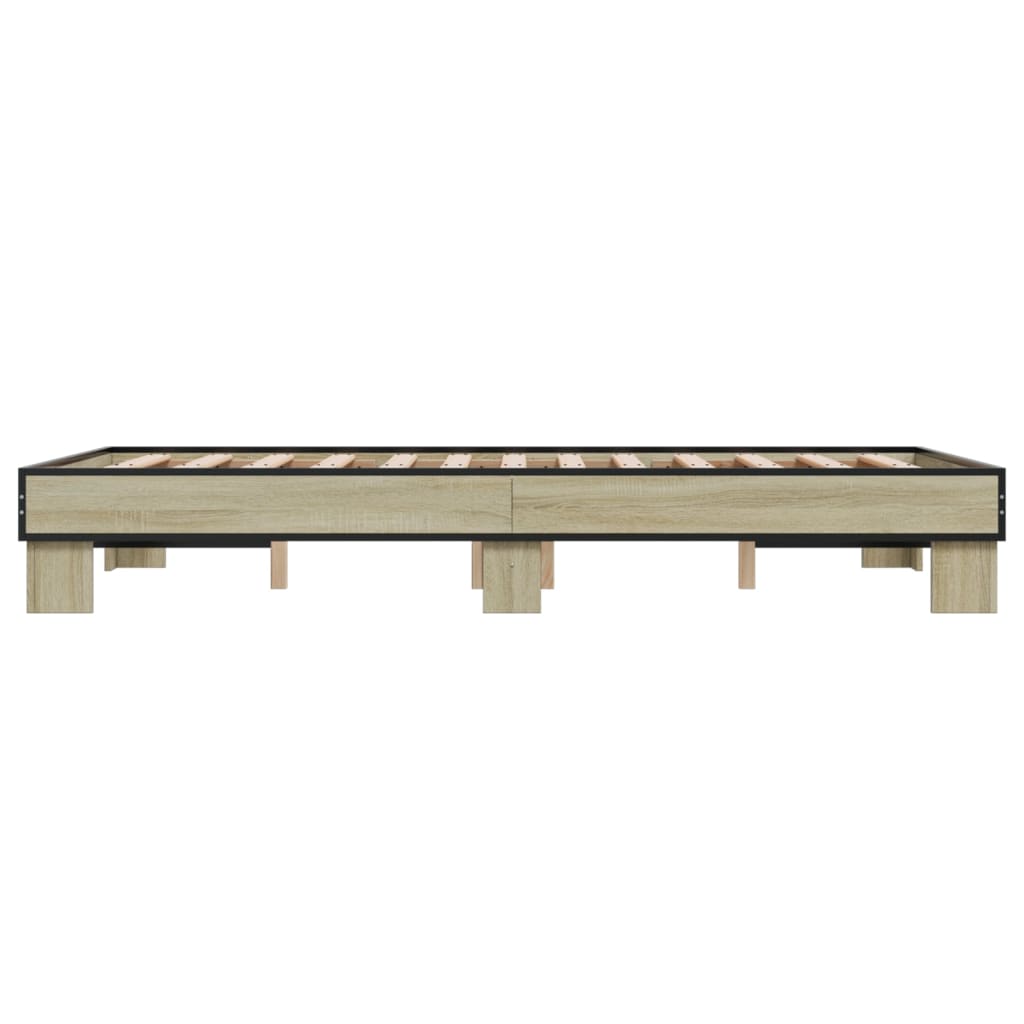 Bed Frame without Mattress Sonoma Oak 120x200 cm