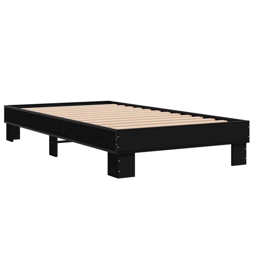 Bed Frame without Mattress Black 90x200 cm