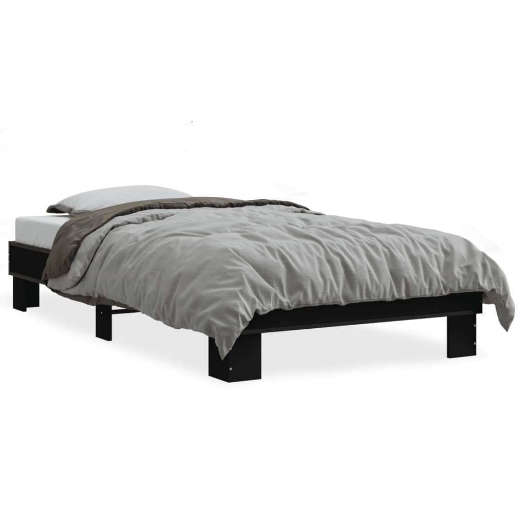 Bed Frame without Mattress Black 90x190 cm Single