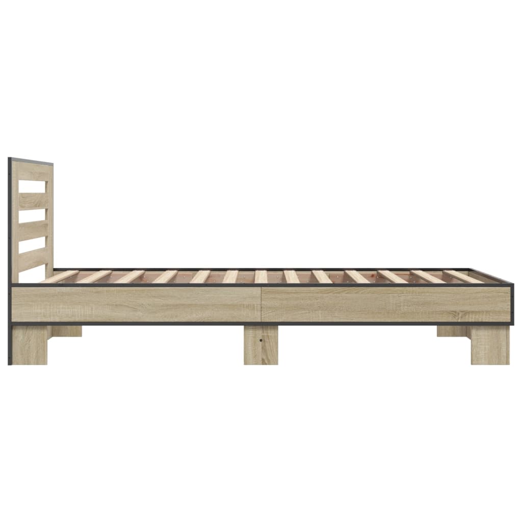 Bed Frame without Mattress Sonoma Oak 90x190 cm Single