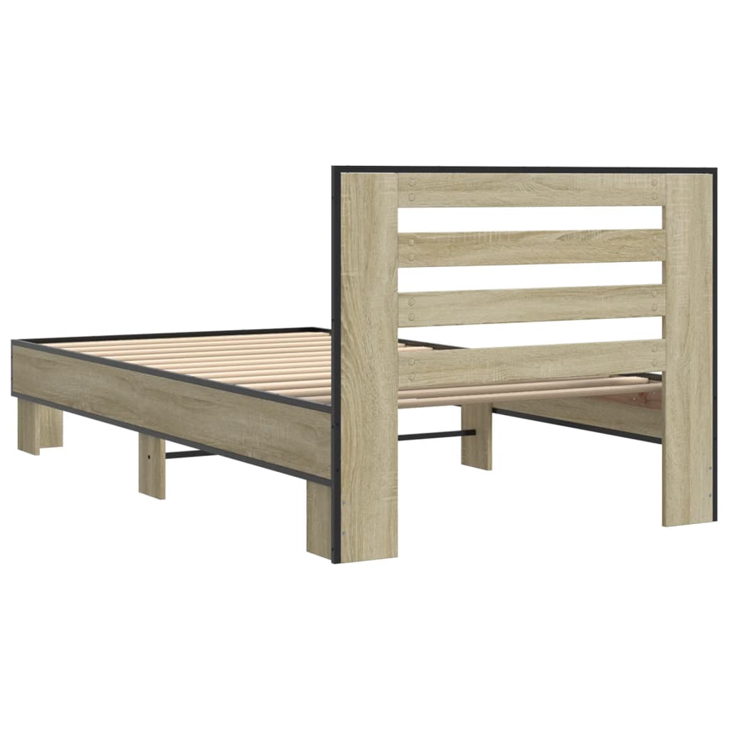 Bed Frame without Mattress Sonoma Oak 90x190 cm Single