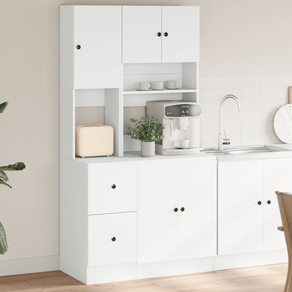 Kitchen Cabinet White 95x50x180 cm Engineered Wood