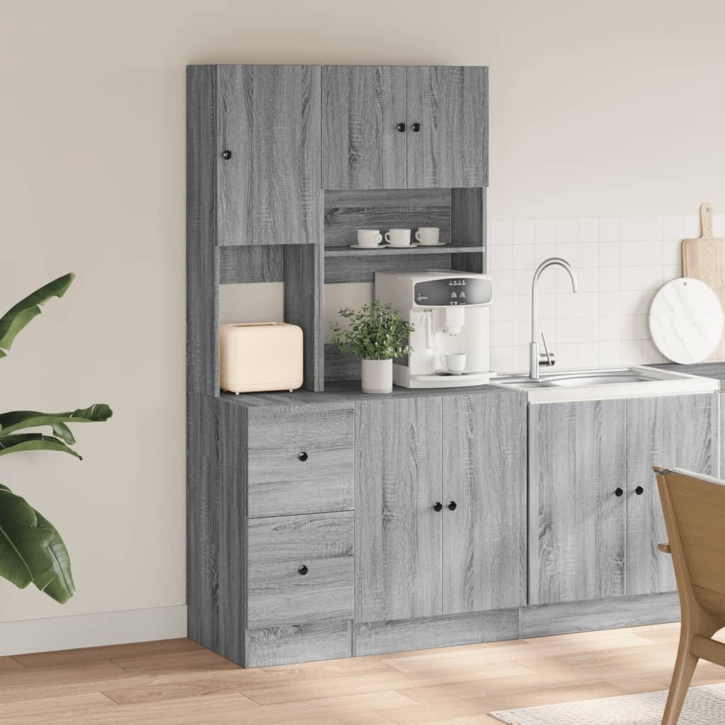 Kitchen Cabinet Grey Sonoma 95x50x180 cm Engineered Wood