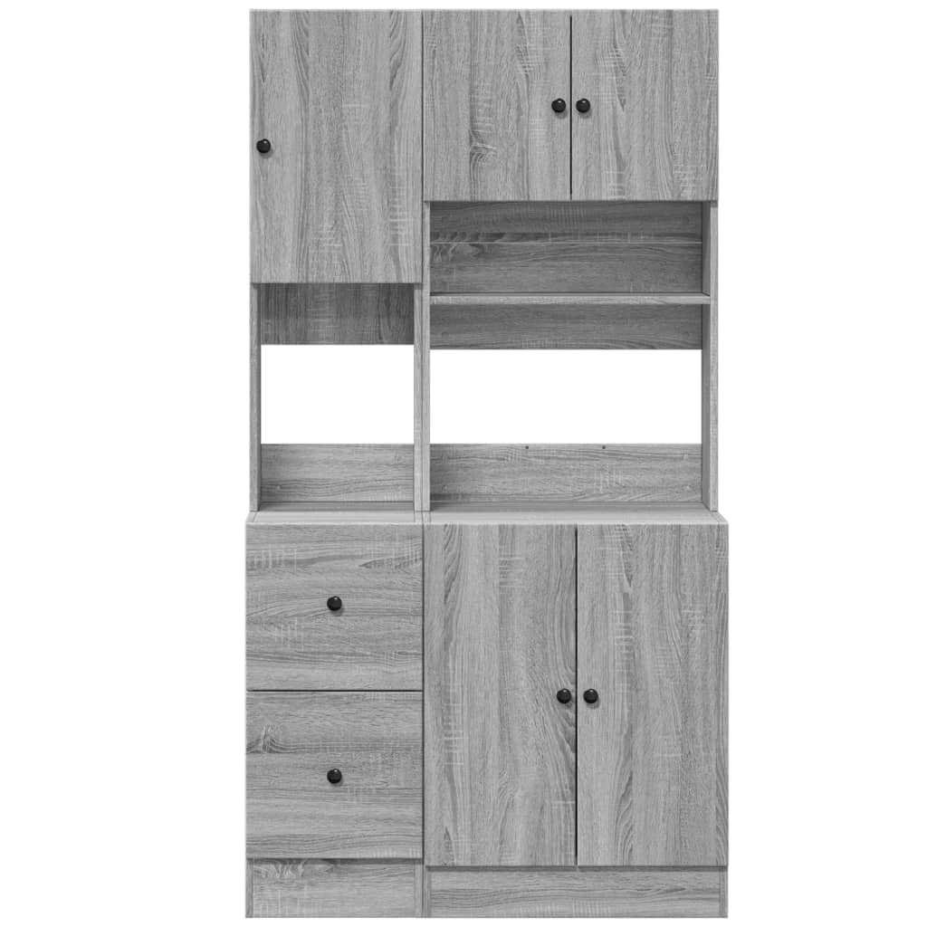 Kitchen Cabinet Grey Sonoma 95x50x180 cm Engineered Wood