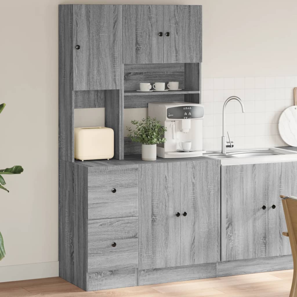 Kitchen Cabinet Grey Sonoma 95x50x180 cm Engineered Wood