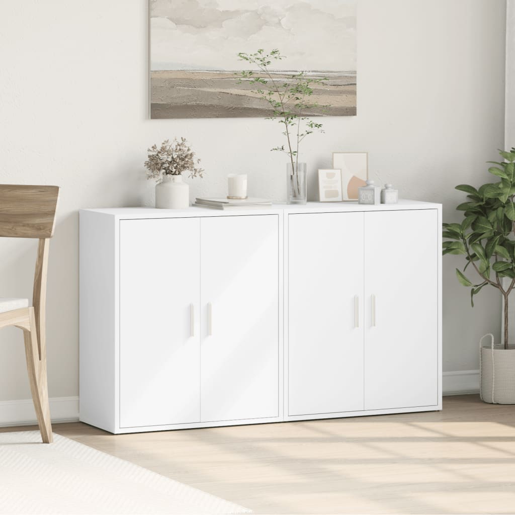 Sideboards 2 pcs White 60x31x70 cm Engineered Wood