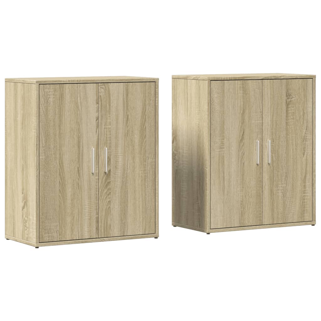 Sideboards 2 pcs Sonoma Oak 60x31x70 cm Engineered Wood