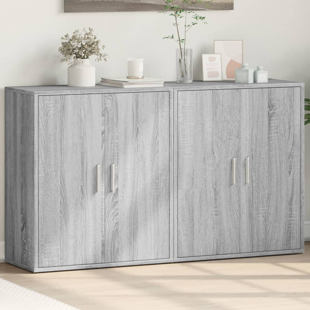 Sideboards 2 pcs Grey Sonoma 60x31x70 cm Engineered Wood