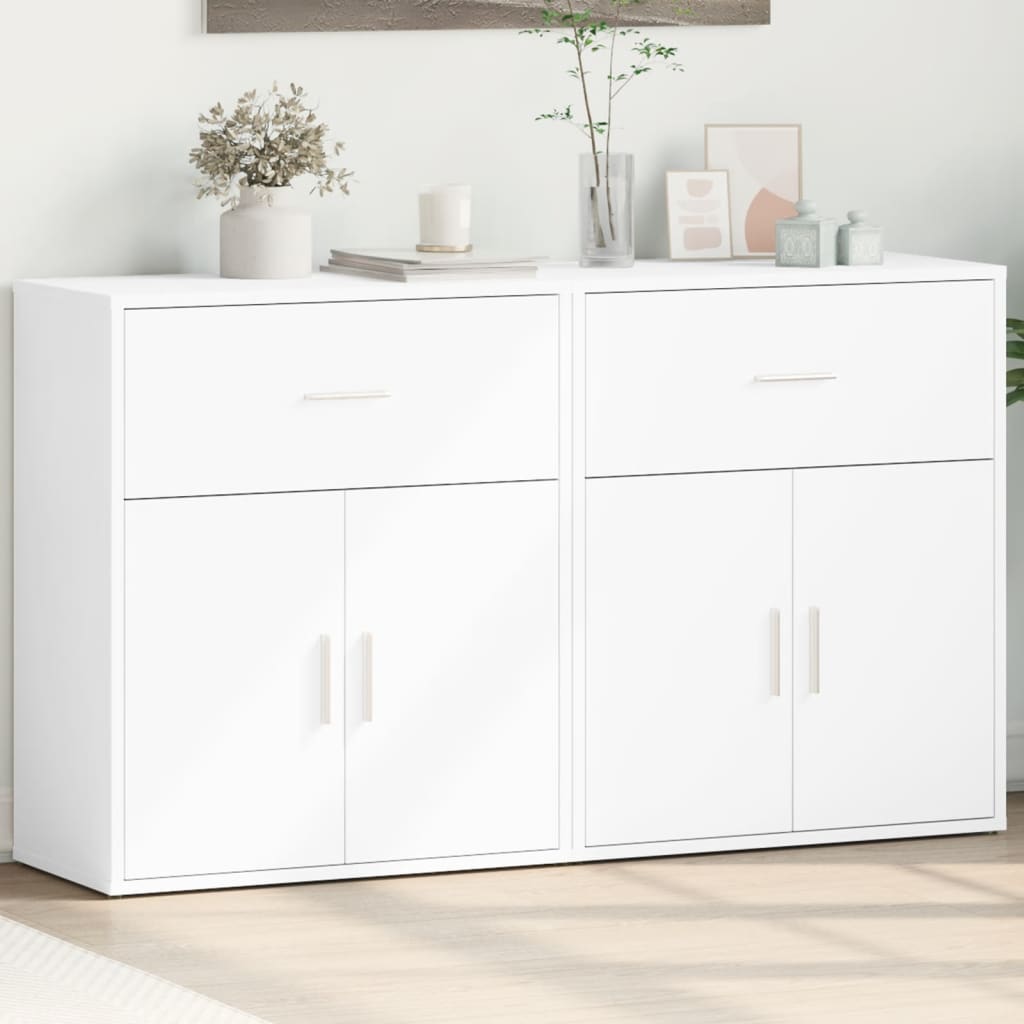 Sideboards 2 pcs White 60x31x70 cm Engineered Wood