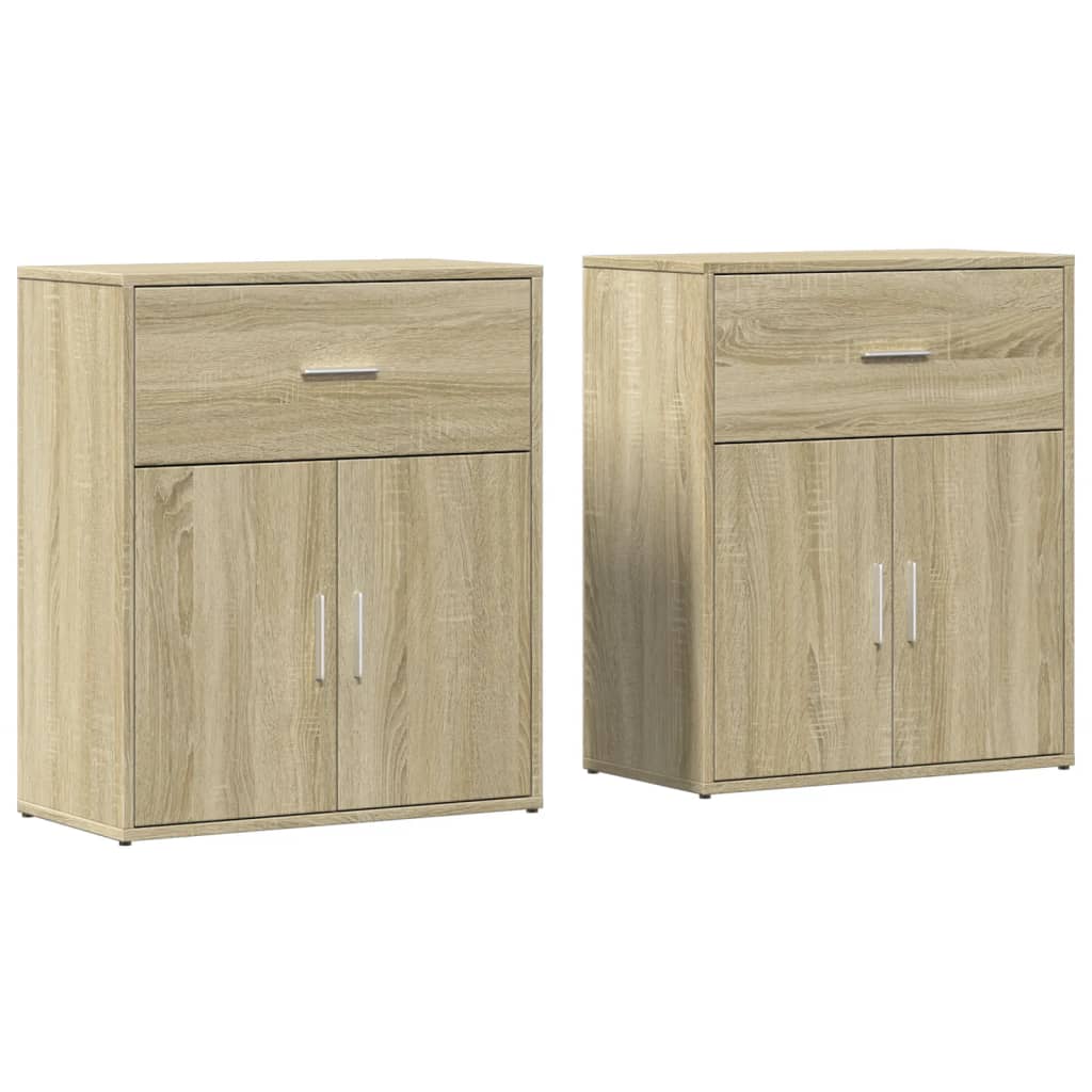Sideboards 2 pcs Sonoma Oak 60x31x70 cm Engineered Wood