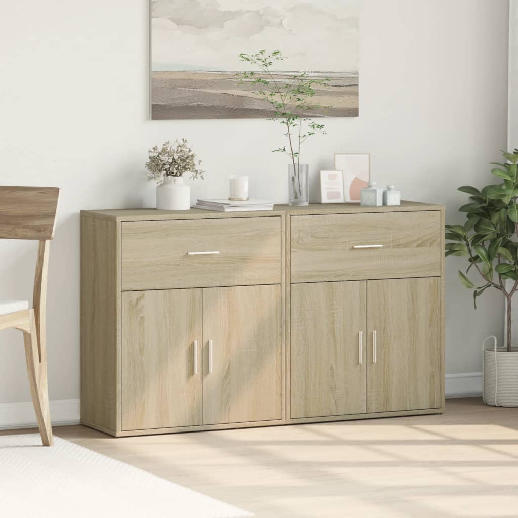 Sideboards 2 pcs Sonoma Oak 60x31x70 cm Engineered Wood