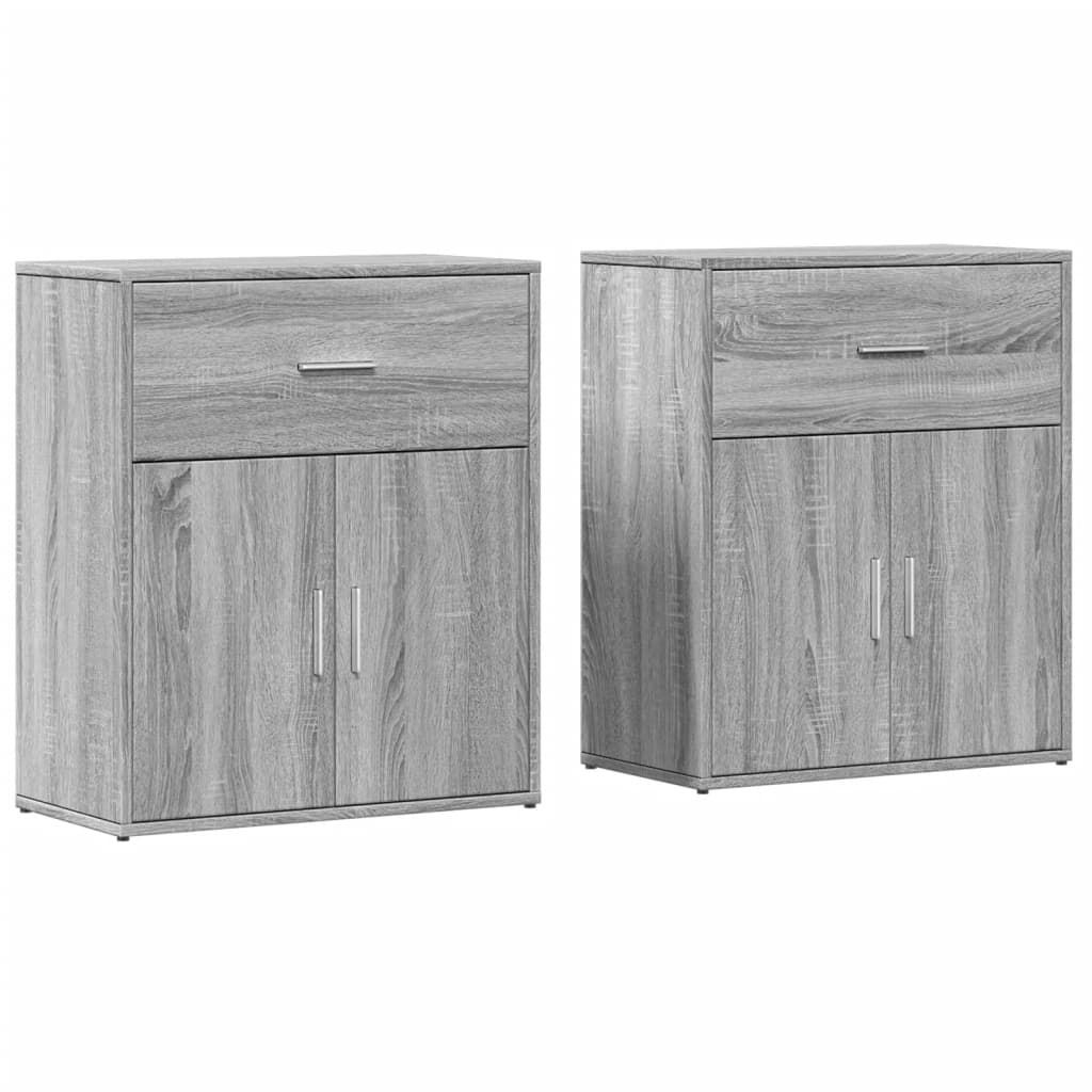 Sideboards 2 pcs Grey Sonoma 60x31x70 cm Engineered Wood