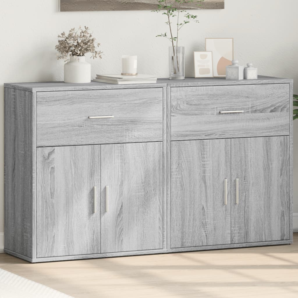 Sideboards 2 pcs Grey Sonoma 60x31x70 cm Engineered Wood