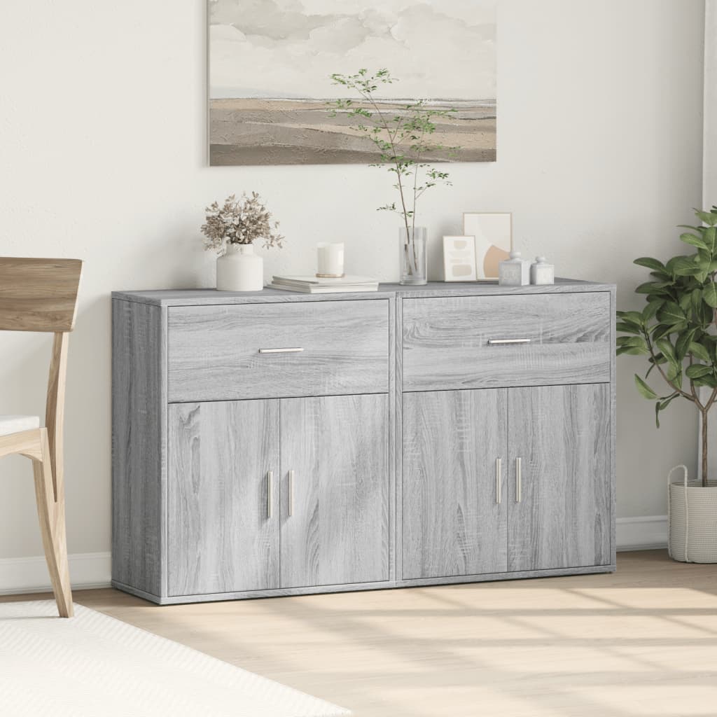 Sideboards 2 pcs Grey Sonoma 60x31x70 cm Engineered Wood