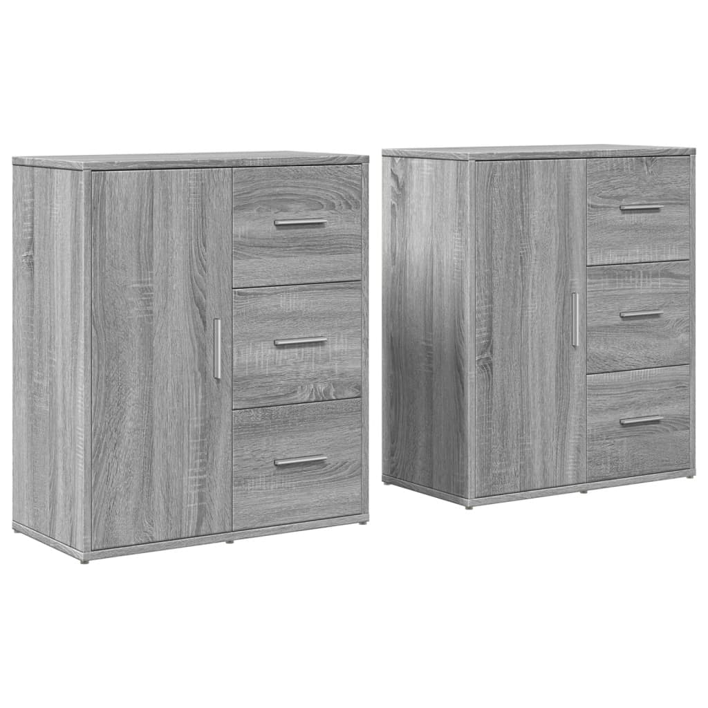 Sideboards 2 pcs Grey Sonoma 60x31x70 cm Engineered Wood