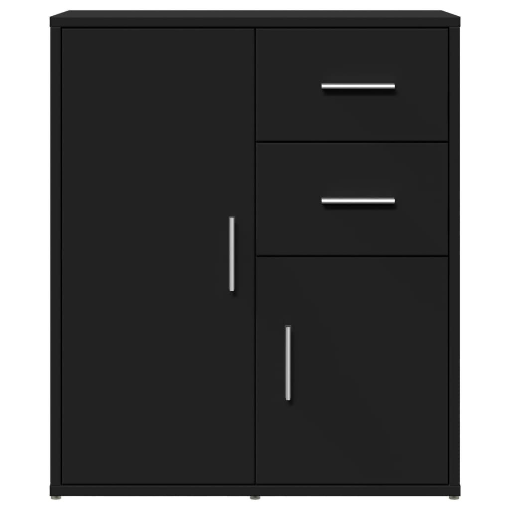 Sideboards 2 pcs Black 60x31x70 cm Engineered Wood
