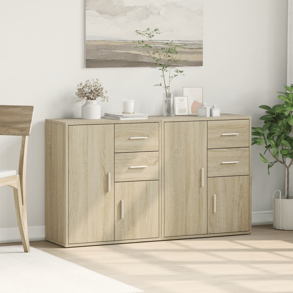 Sideboards 2 pcs Sonoma Oak 60x31x70 cm Engineered Wood