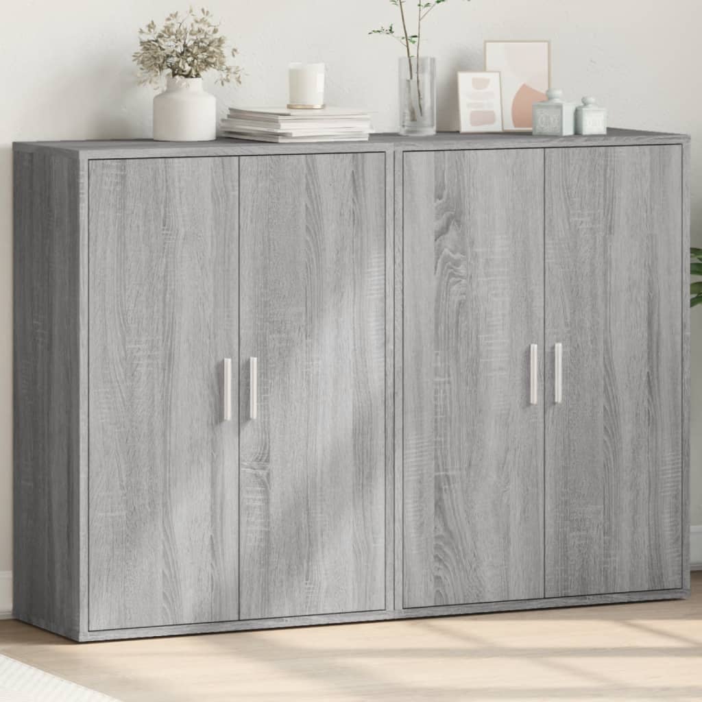 Sideboards 2 pcs Grey Sonoma 60x31x84 cm Engineered Wood