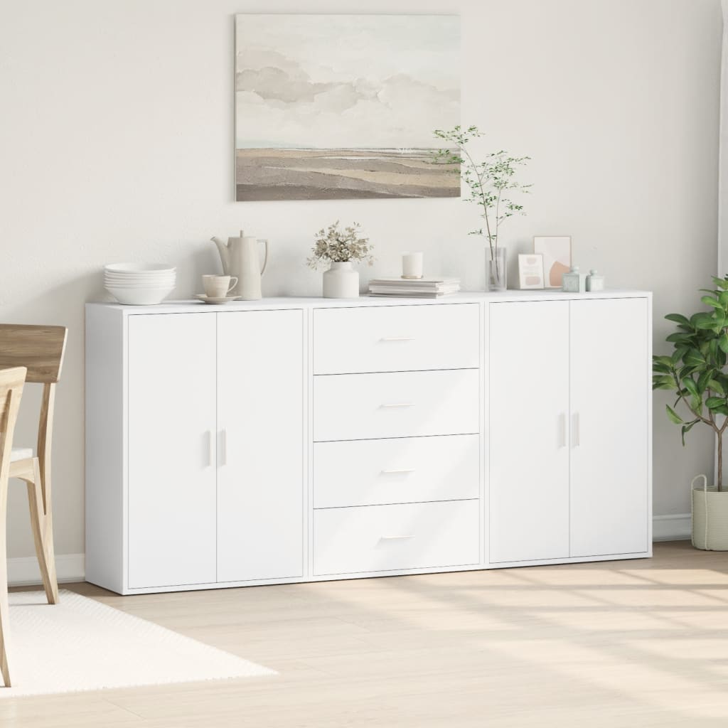 Sideboards 3 pcs White 60x31x84 cm Engineered Wood