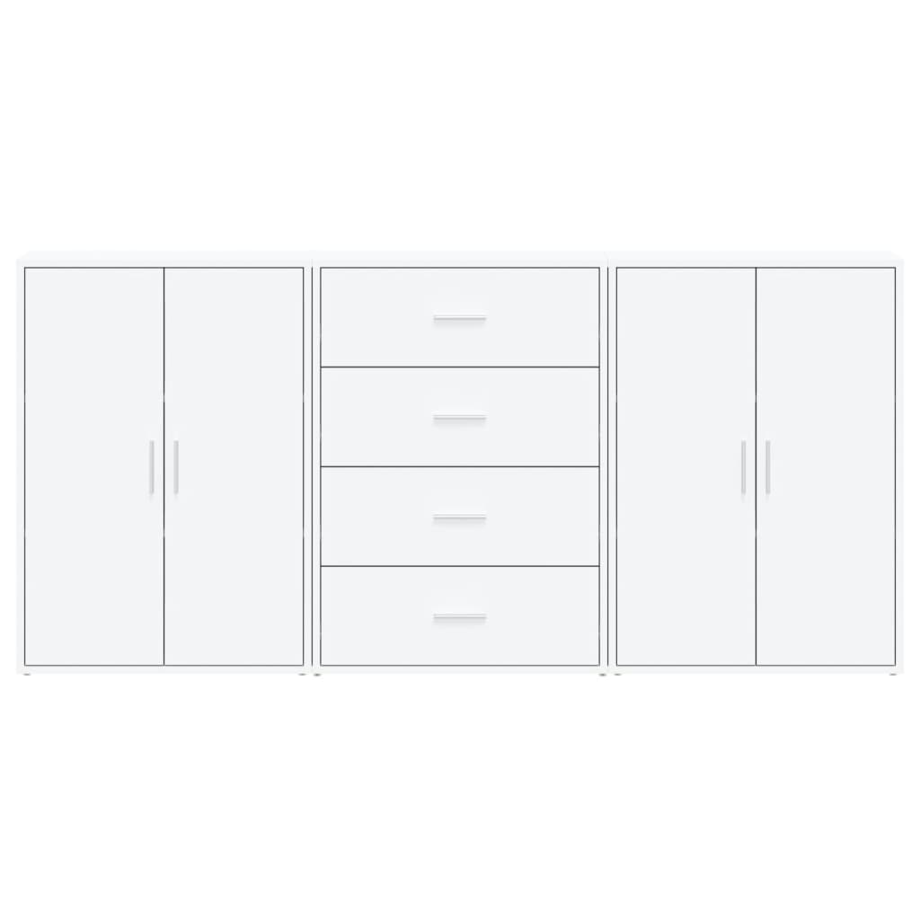 Sideboards 3 pcs White 60x31x84 cm Engineered Wood
