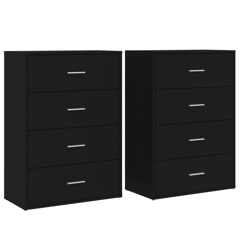 Sideboards 2 pcs Black 60x31x84 cm Engineered Wood