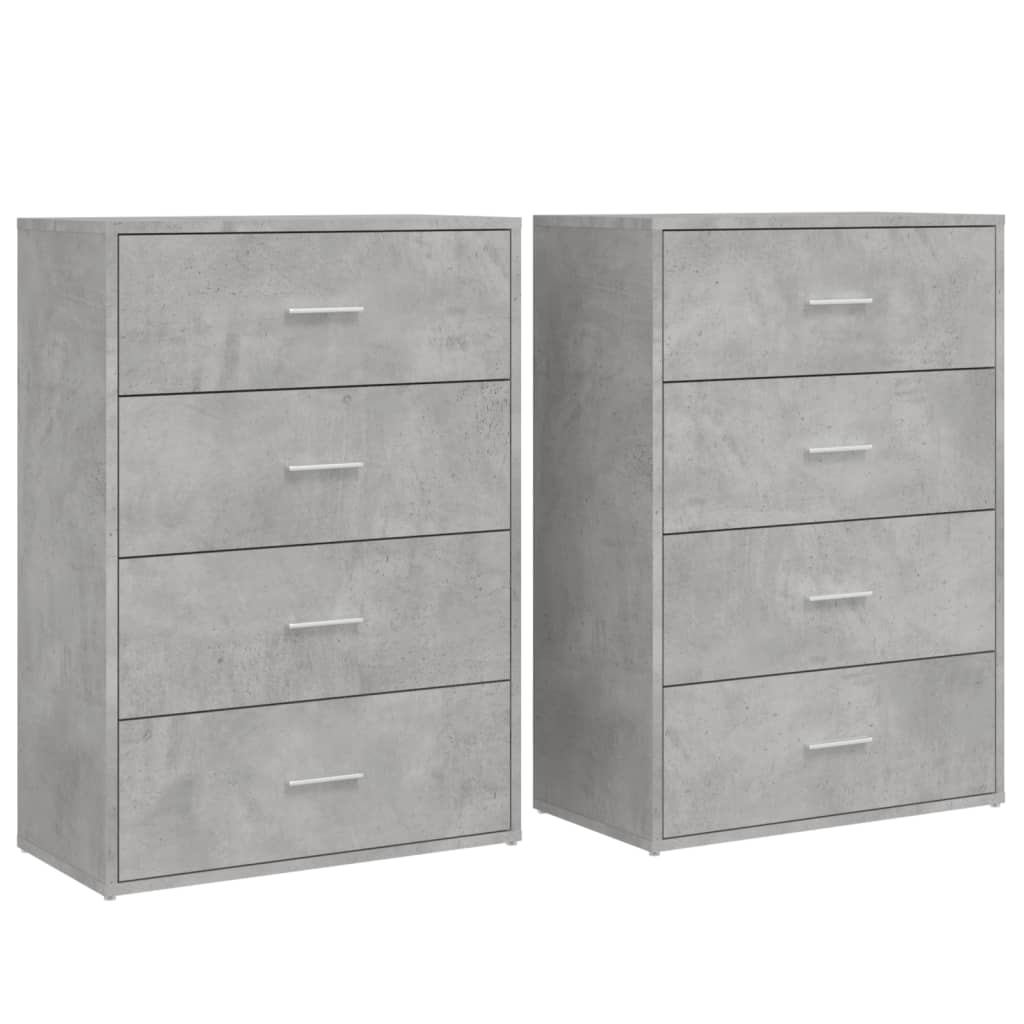 Sideboards 2 pcs Concrete Grey 60x31x84 cm Engineered Wood