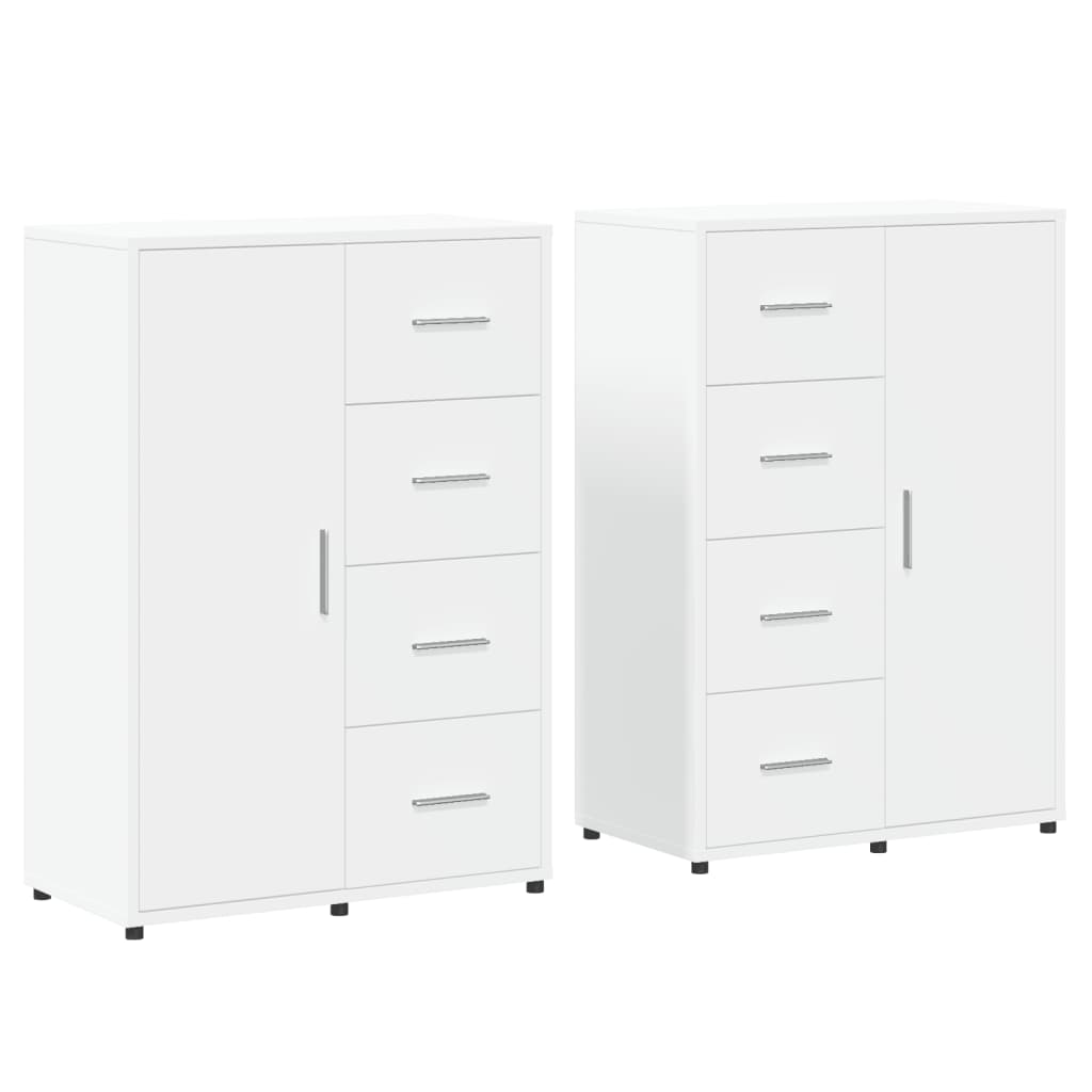 Sideboards 2 pcs White 60x31x84 cm Engineered Wood