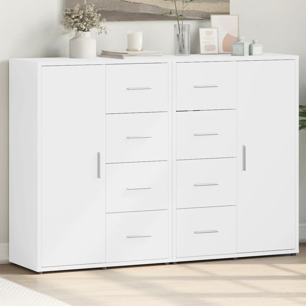Sideboards 2 pcs White 60x31x84 cm Engineered Wood
