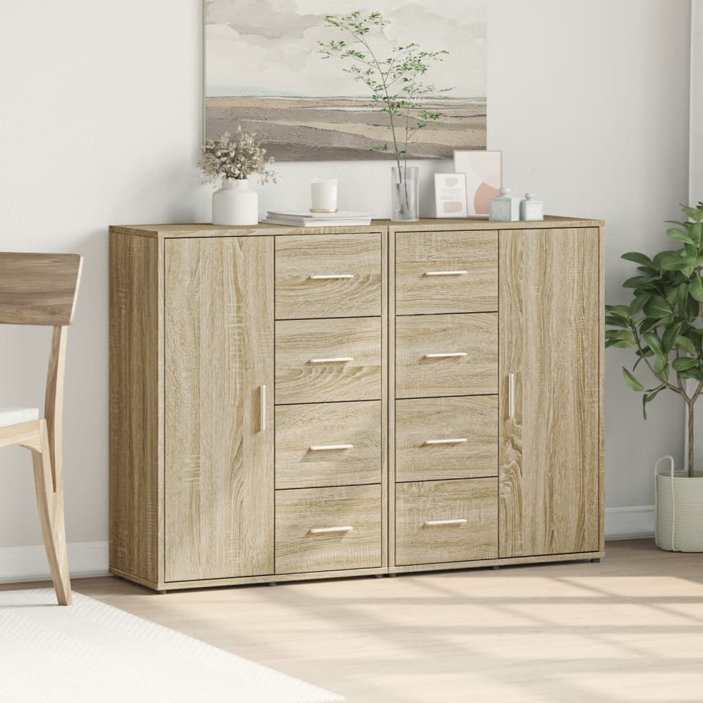 Sideboards 2 pcs Sonoma Oak 60x31x84 cm Engineered Wood