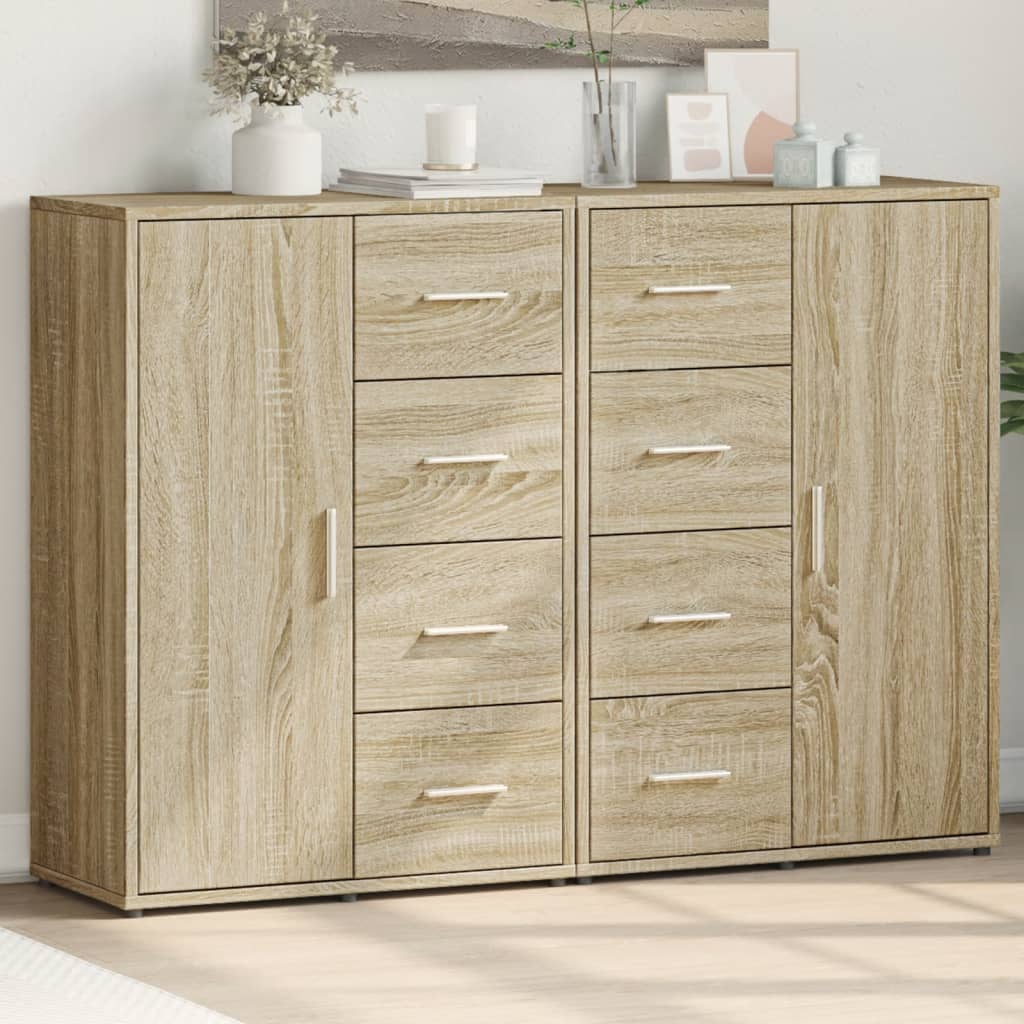 Sideboards 2 pcs Sonoma Oak 60x31x84 cm Engineered Wood