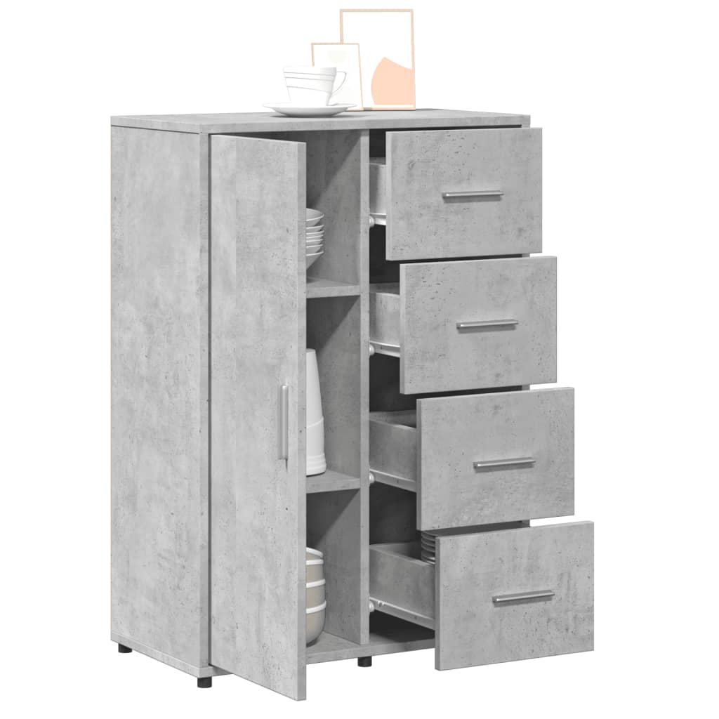 Sideboards 2 pcs Concrete Grey 60x31x84 cm Engineered Wood