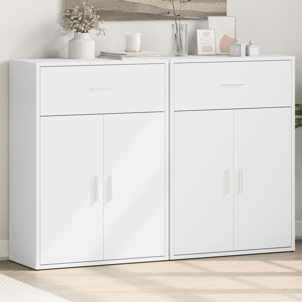 Sideboards 2 pcs White 60x30x84 cm Engineered Wood