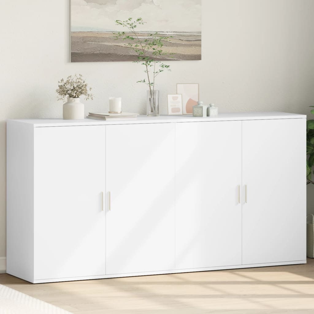 Sideboards 2 pcs White 79x38x80 cm Engineered Wood