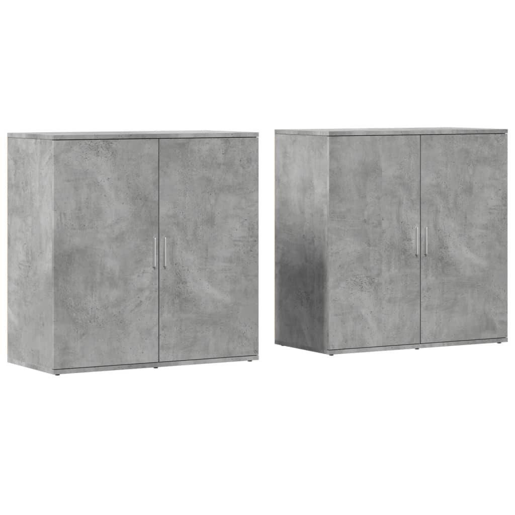 Sideboards 2 pcs Concrete Grey 79x38x80 cm Engineered Wood