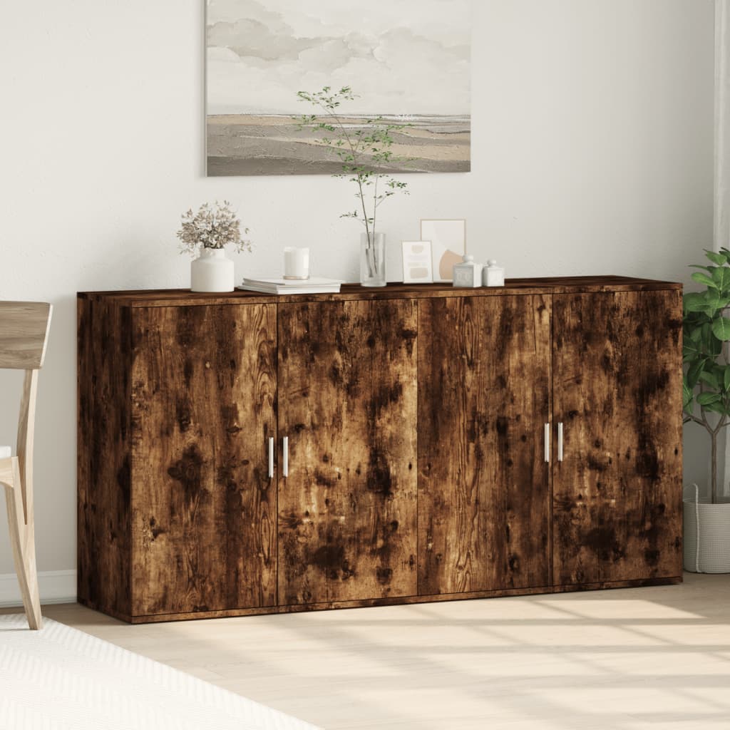 Sideboards 2 pcs Smoked Oak 79x38x80 cm Engineered Wood