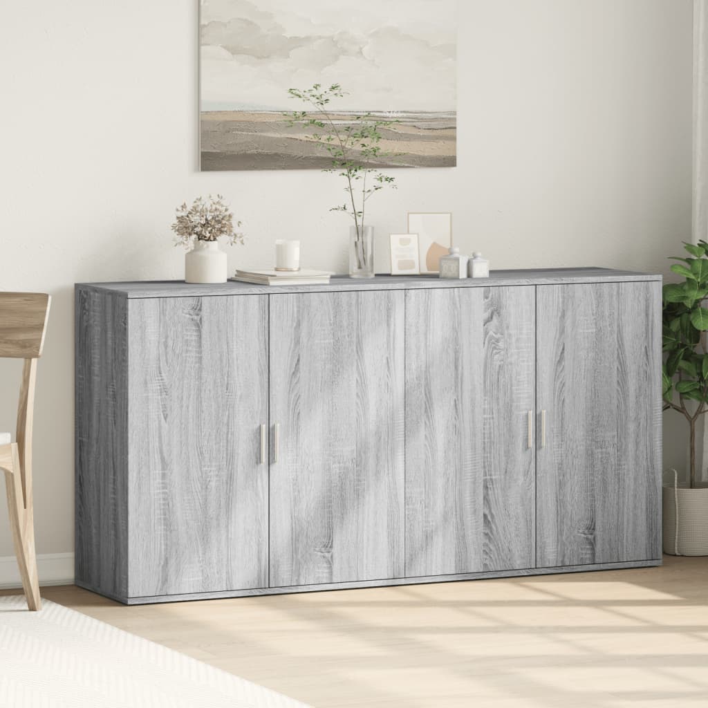 Sideboards 2 pcs Grey Sonoma 79x38x80 cm Engineered Wood