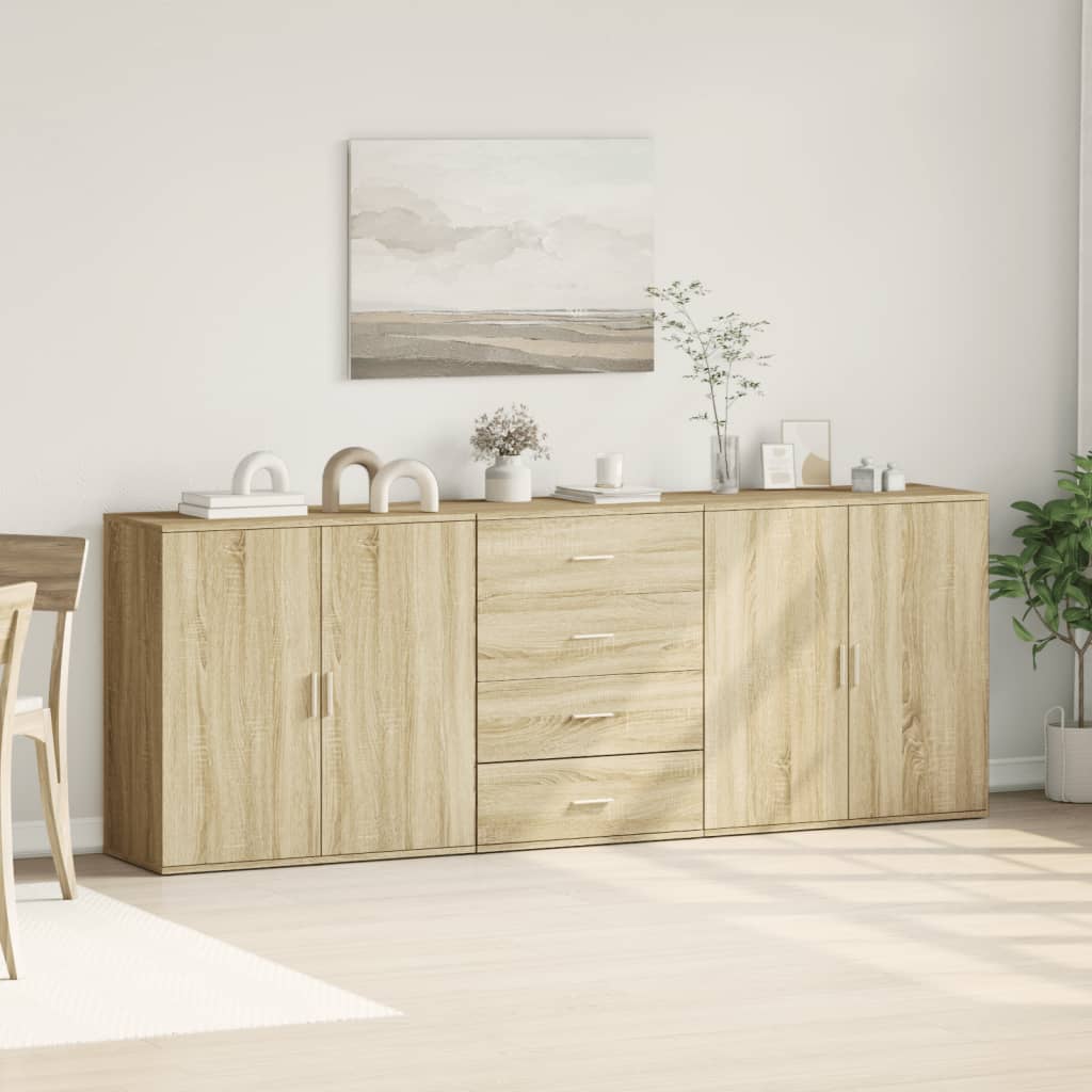 Sideboards 3 pcs Sonoma Oak Engineered Wood