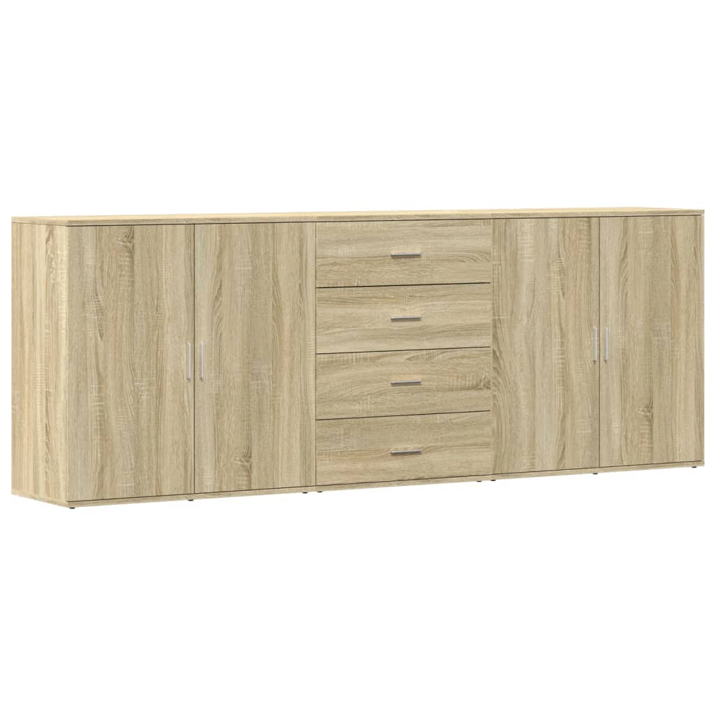 Sideboards 3 pcs Sonoma Oak Engineered Wood
