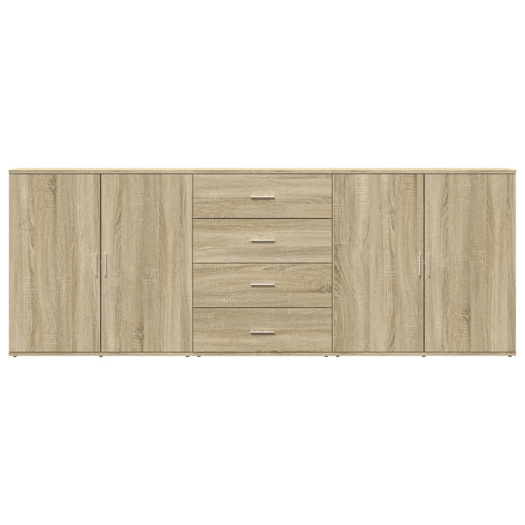 Sideboards 3 pcs Sonoma Oak Engineered Wood