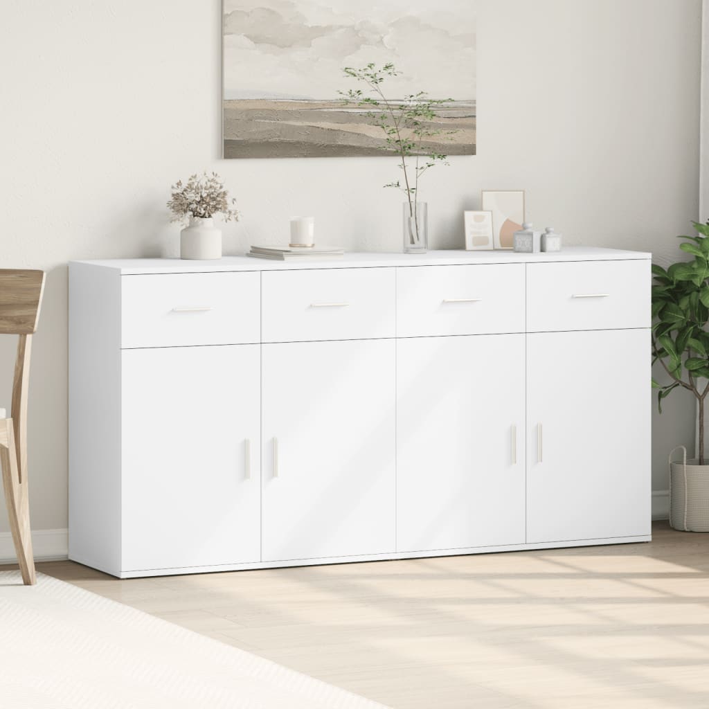 Sideboards 2 pcs White 79x38x80 cm Engineered Wood
