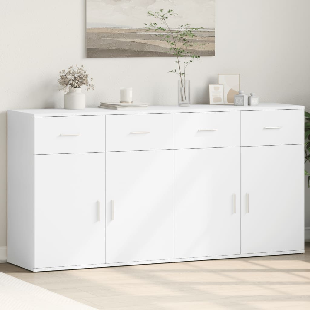 Sideboards 2 pcs White 79x38x80 cm Engineered Wood