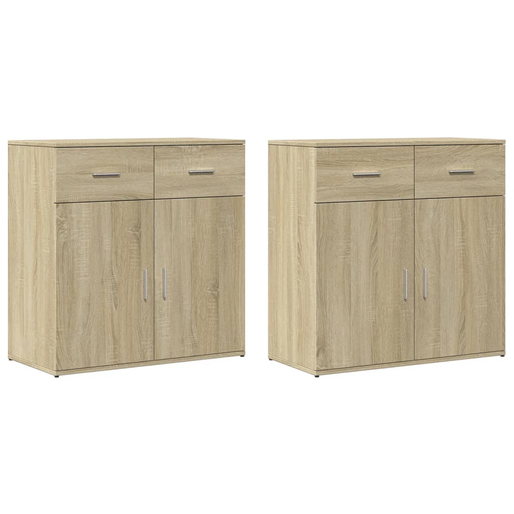Sideboards 2 pcs Sonoma Oak 79x38x80 cm Engineered Wood