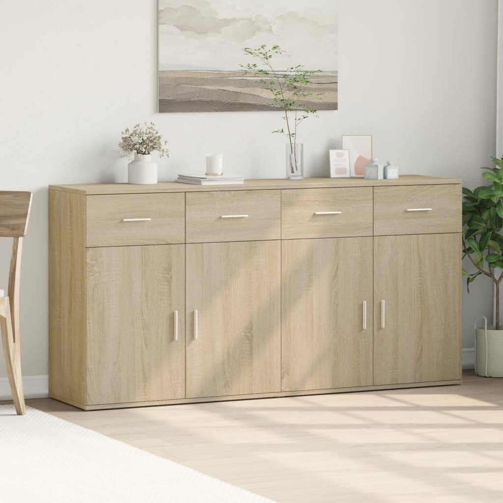 Sideboards 2 pcs Sonoma Oak 79x38x80 cm Engineered Wood