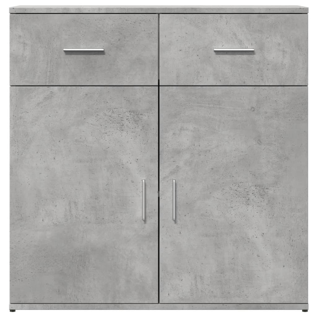 Sideboards 2 pcs Concrete Grey 79x38x80 cm Engineered Wood