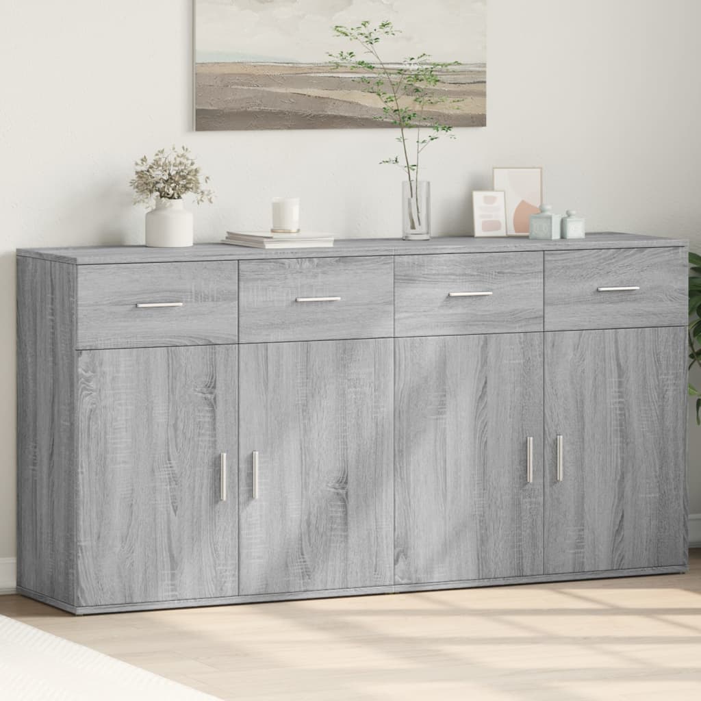 Sideboards 2 pcs Grey Sonoma 79x38x80 cm Engineered Wood